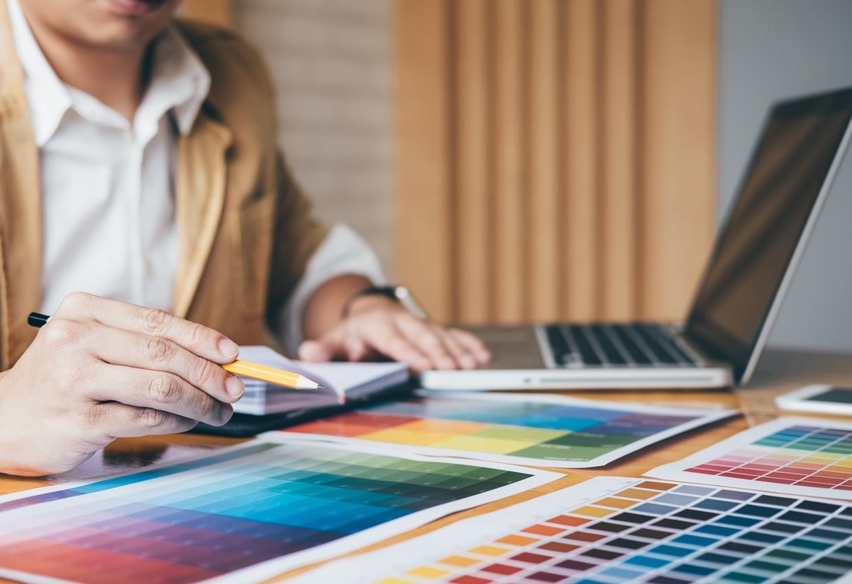 freelance creative working laptop