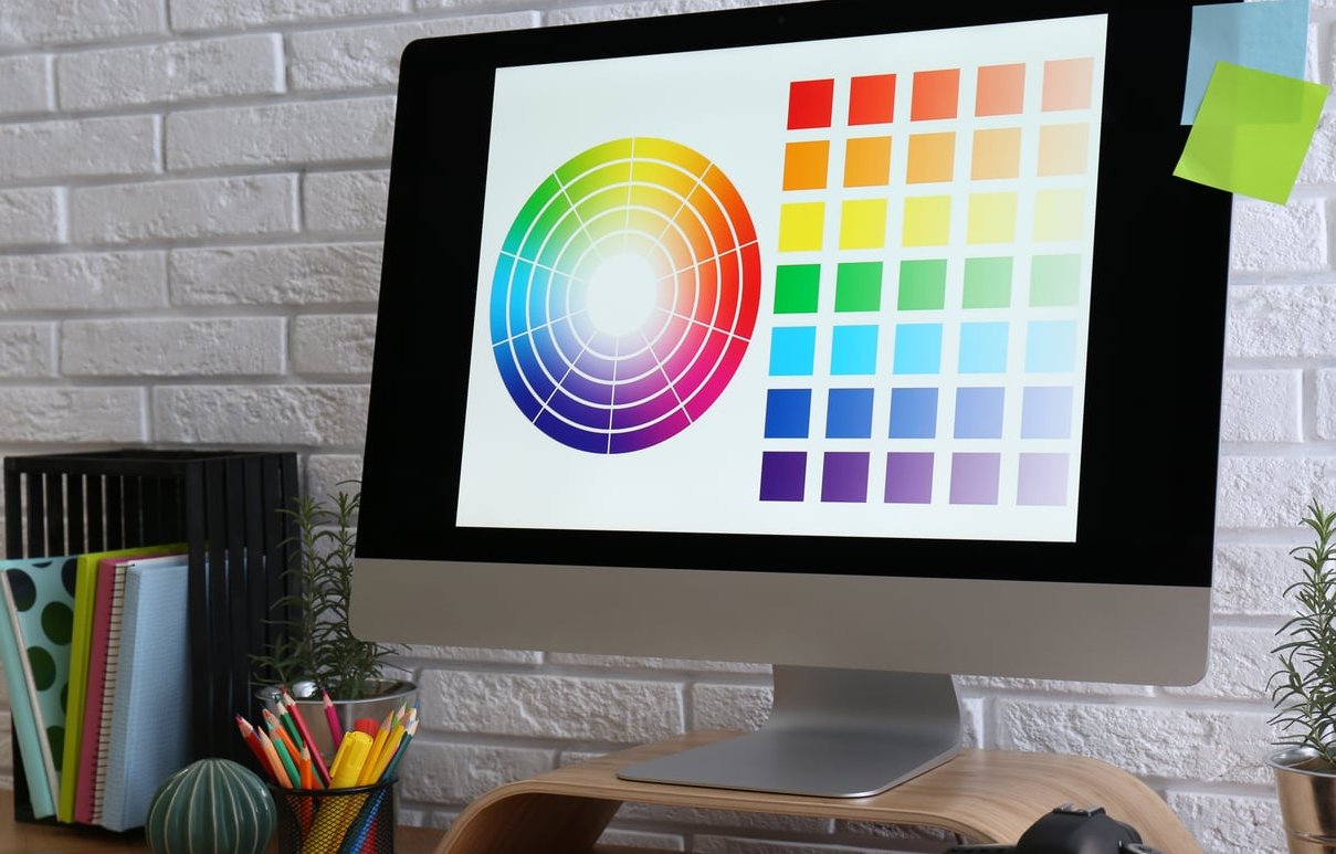 brand identity design workspace