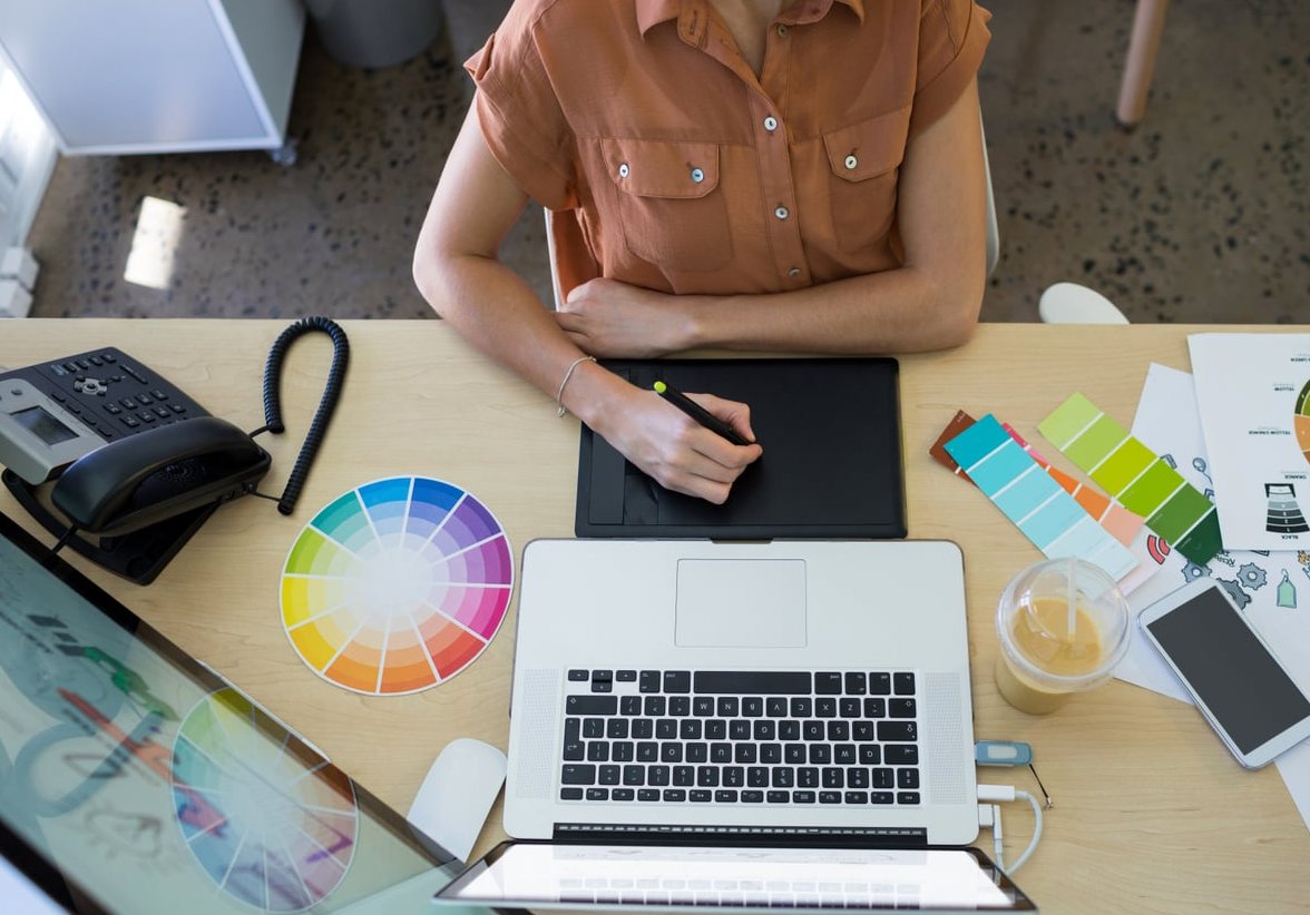 brand identity design workspace